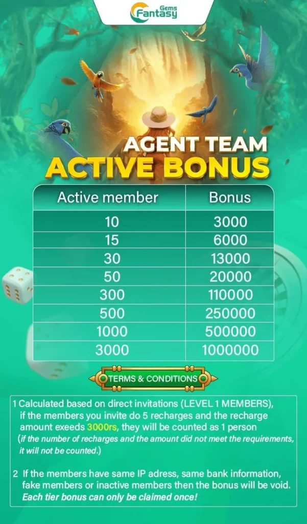 fantasy gems Agent Bonus